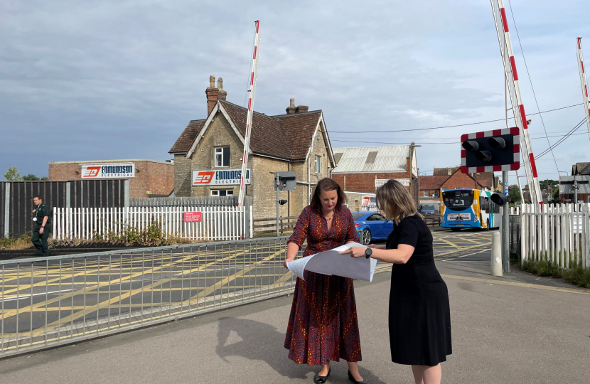 Victoria and Beth West at London Road crossing 2