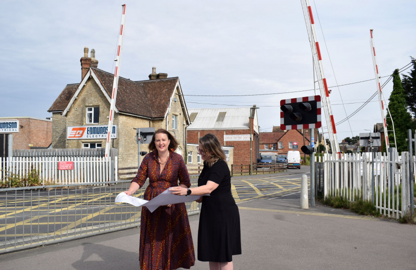 Victoria and Beth West at London Road crossing