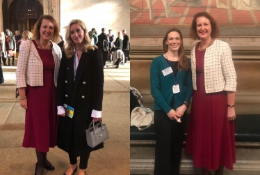 Victoria Prentis MP with Cllr Lucinda Wing and Dr Samantha Decombel