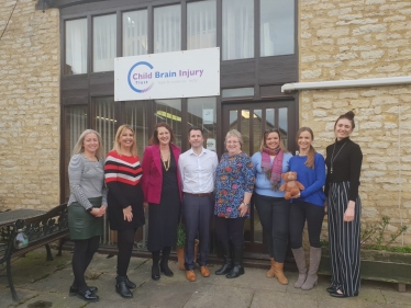 Victoria Prentis MP with Child Brain Injury Trust Staff