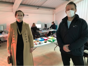 Inside Bicester Vaccination Centre